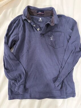 johnnie-O boys Long Sleeve Polo in Navy size 8